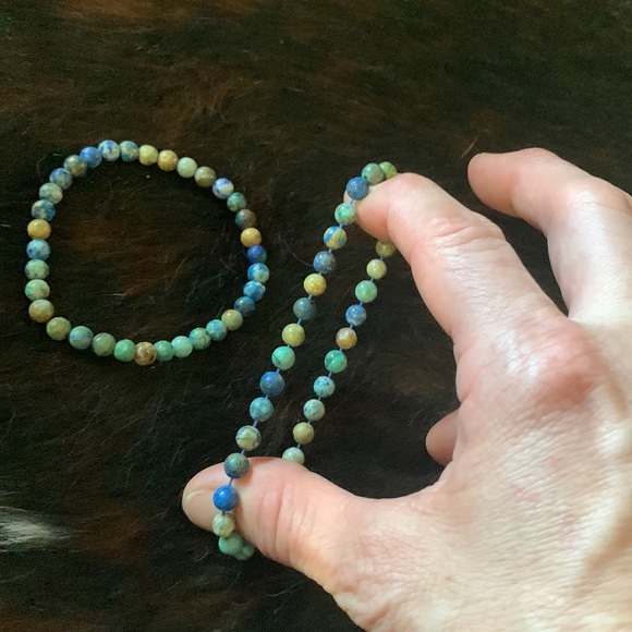 2 Natural Azurite Faceted Round Beads 3mm|Beads| bracelets - Picture 3 of 5